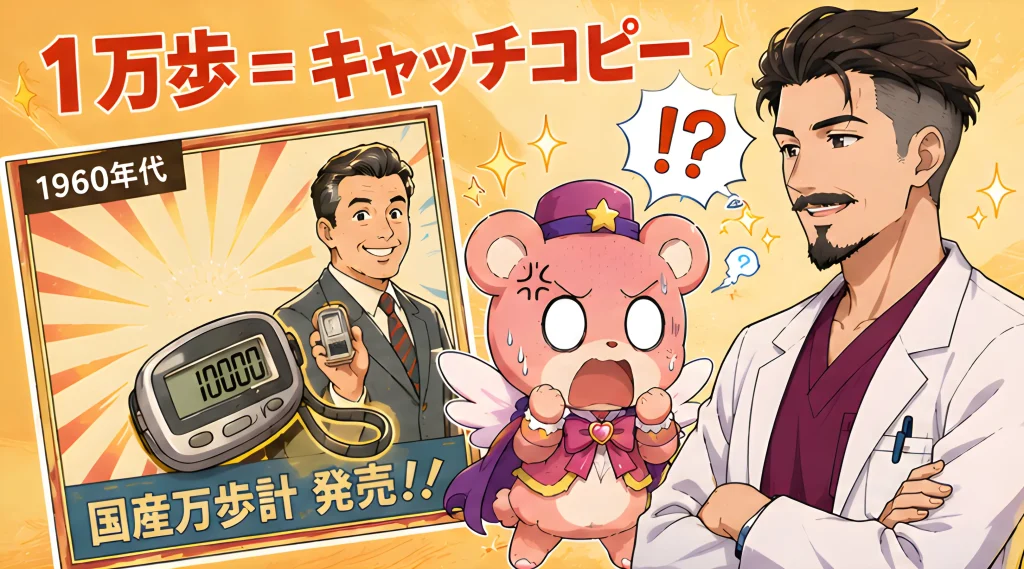「1日1万歩」というのはただのキャッチコピーだった