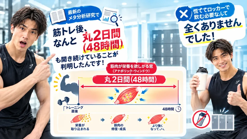 筋トレ後48時間の栄養ウィンドウ