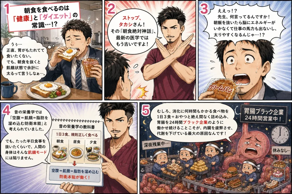オートファジー解説マンガ01~05コマ